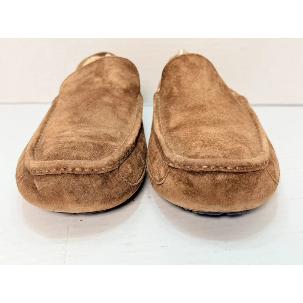 UGG‎ Ascot Chestnut Suede Sheepskin Slippers Men's 11 Loafer Moccasin 5775